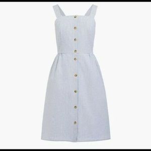 JCrew Factory Seersucker Button Front Dress